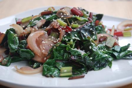 Swiss Chard with Sesame Seeds