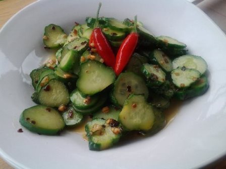 Spicy Stir Fried Cucumbers