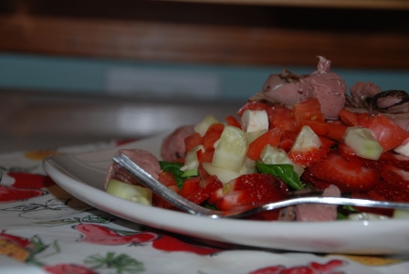 Strawberry Roast Beef Salad